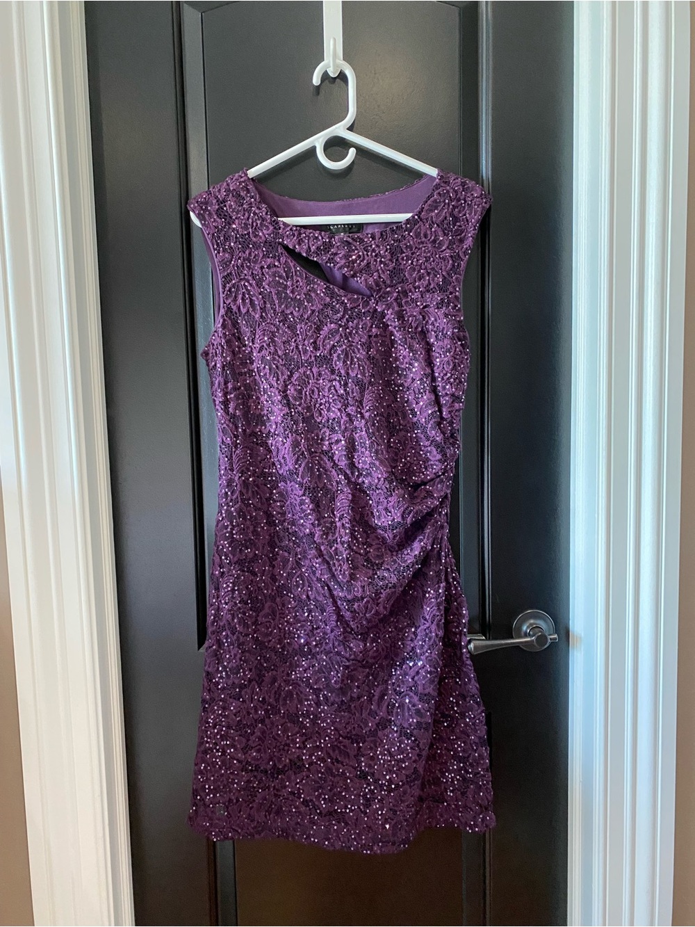 Scarlett Sleeveless Purple Sequin Mini Dress With Cutouts